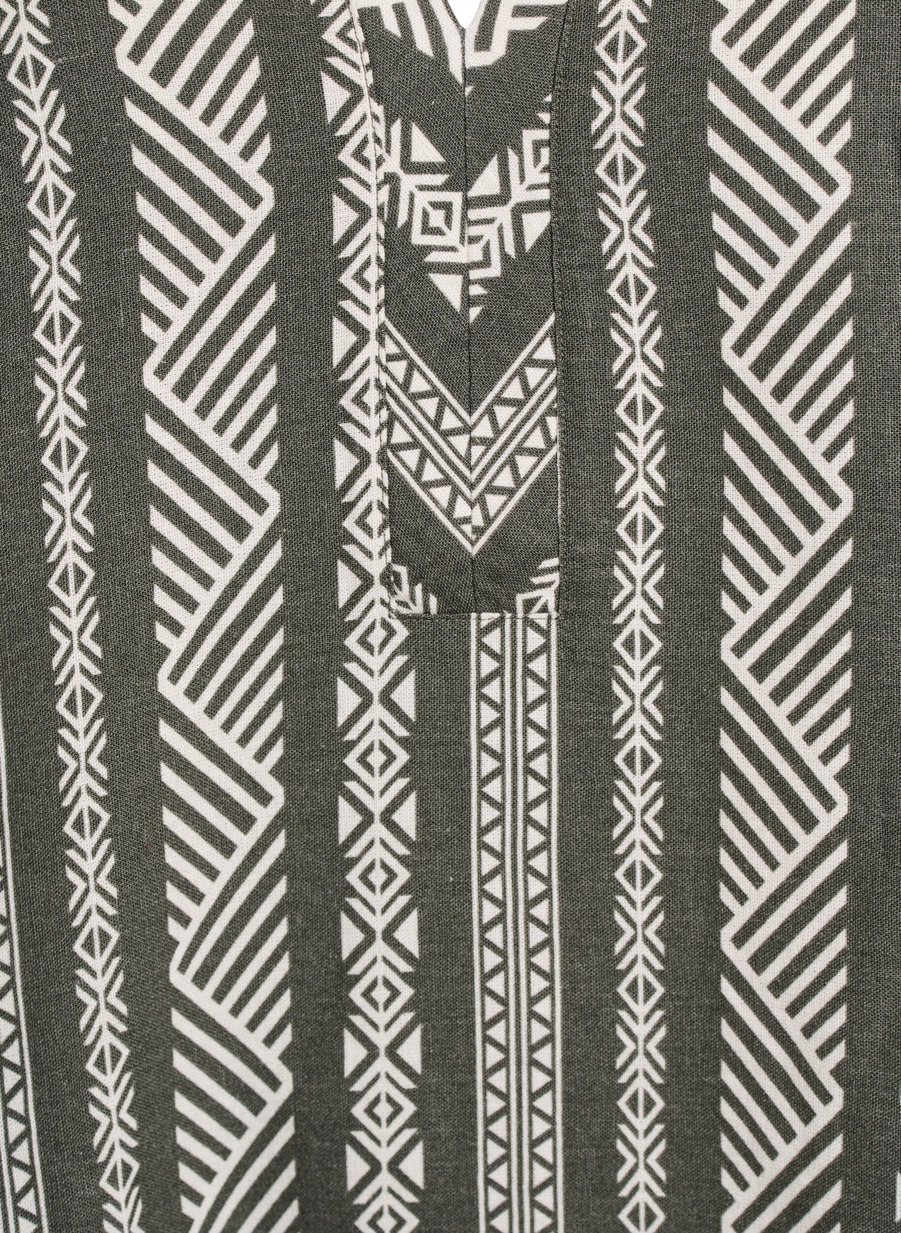 Zizzi Stribet bluse i h&oslash;r-viskosemix, Gr&oslash;n, Packshot image number 2