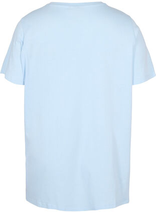 Oversize nat t-shirt i økologisk bomuld, Cashmere Blue DREAMS, Packshot image number 1