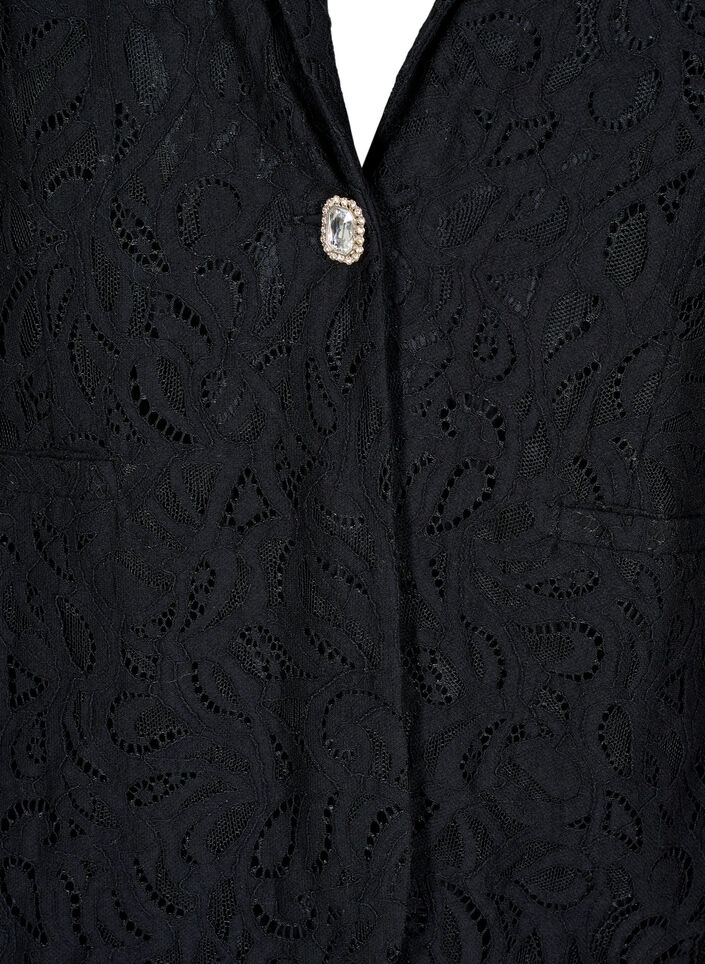 Blonde blazer med lommer, Black, Packshot image number 2