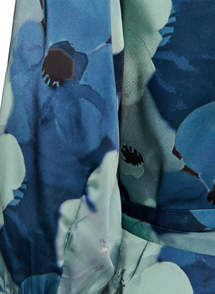 Blomstret sl&aring;-om kjole med 3/4 &aelig;rmer, Mixed colours, Packshot image number 3