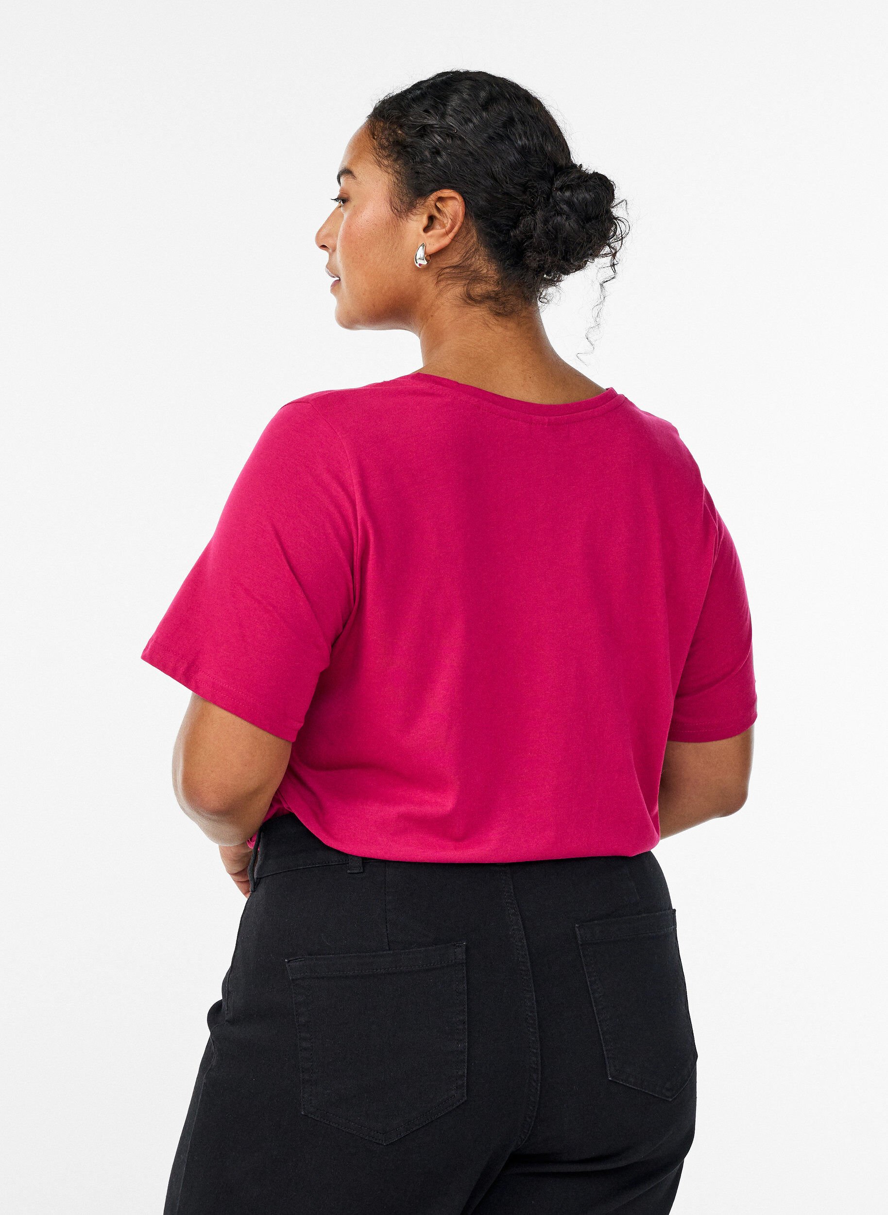 Zizzi FLASH - T-shirt med motiv, R&oslash;d, Model image number 2