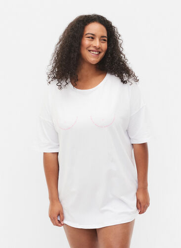 Støt Brysterne - T-shirt i bomuld, White, Model image number 0