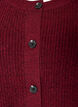 Ribstrikket cardigan med knapper, R&oslash;d, Packshot image number 2