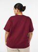 Boxy T-shirt i bomuld, R&oslash;d, Model image number 2