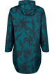 Regnjakke med print, Deep Teal Black, Packshot image number 1
