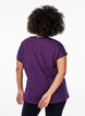 Ensfarvet tr&aelig;nings t-shirt, Lilla, Model image number 2