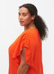 Kortærmet bluse med rynker, Orange.com, Model image number 2