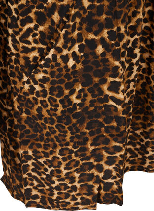 Viskose tunika med leopardprint og a-form, Raw Umber AOP, Packshot image number 3