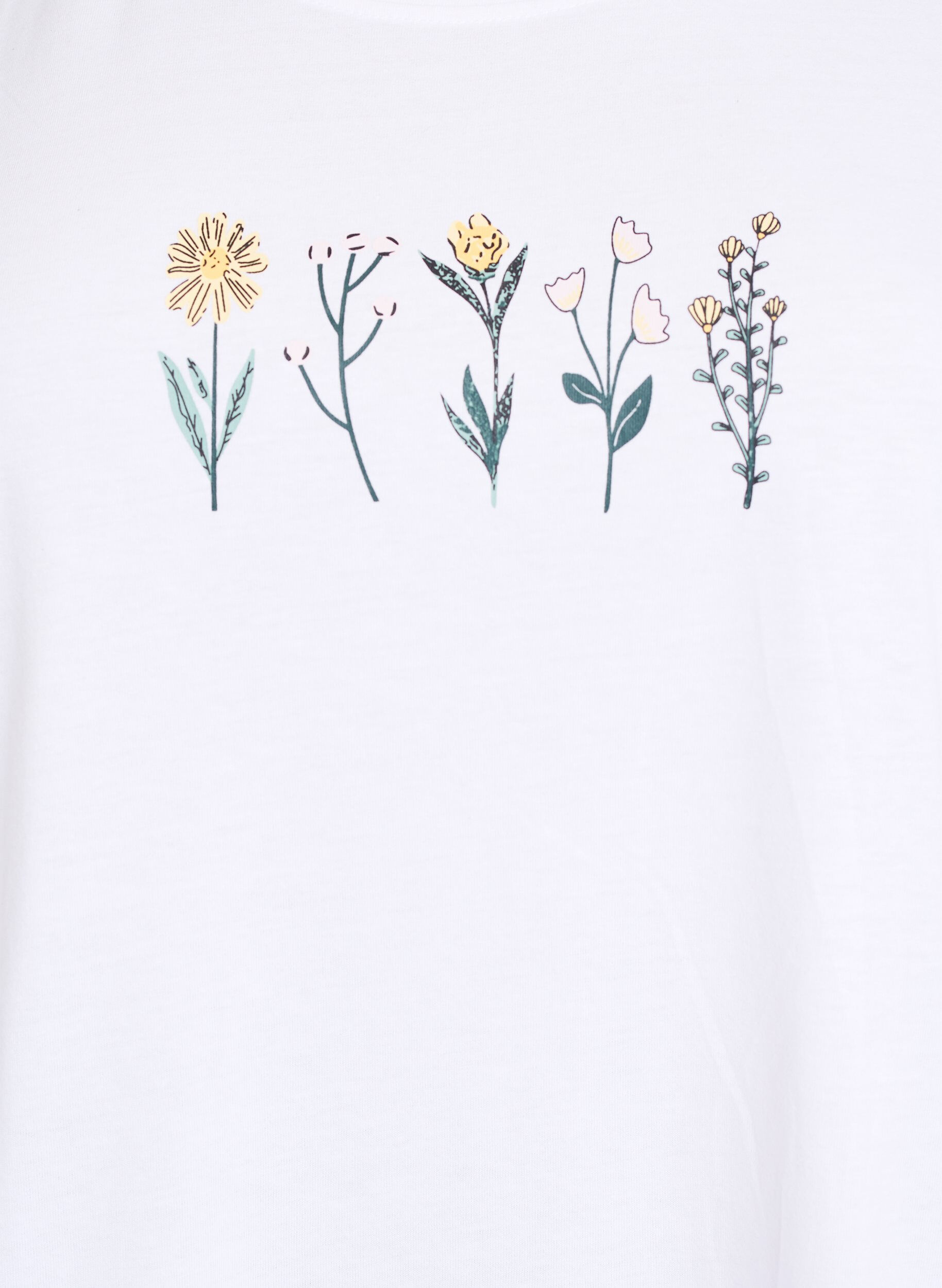 Zizzi FLASH - T-shirt med motiv, Hvid, Packshot image number 2