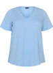 T-shirt med V-hals, Bl&aring;, Packshot image number 0