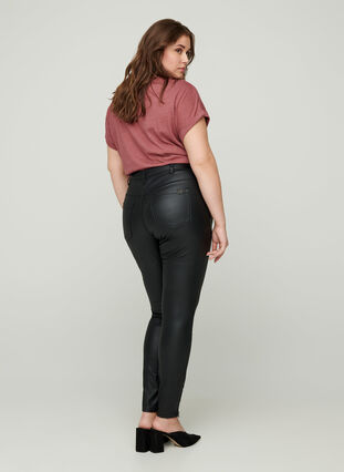 Super slim fit jeans med høj talje, Black, Model image number 0