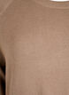 Strikbluse med knapper i siden, Beige, Packshot image number 2