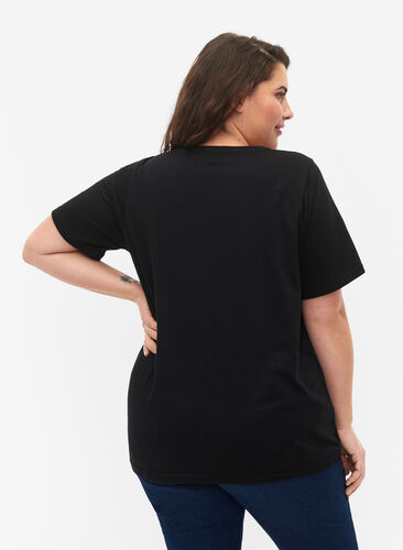 FLASH - 2-pak t-shirts med v-hals, Black/Black, Model image number 1