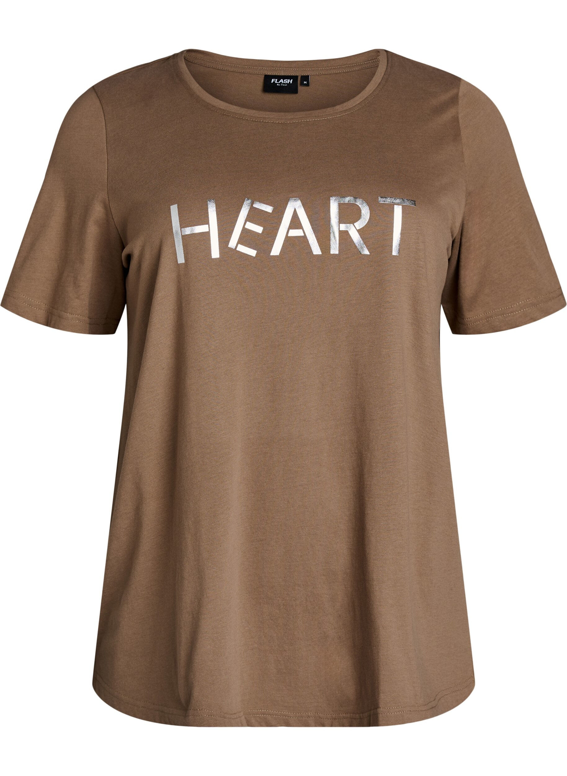 ZizziT-shirt med motiv, Brun, Packshot image number 0