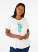 FLASH - T-shirt med motiv, Bright White Flower, Model image number 0