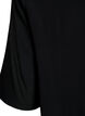 Kort&aelig;rmet bluse i viskose, Sort, Packshot image number 3