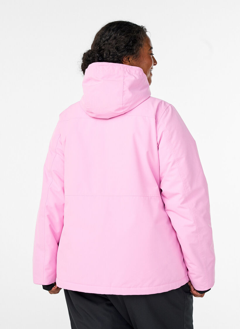Funktionel ski anorak med hætte, Lyserød, Model image number 2
