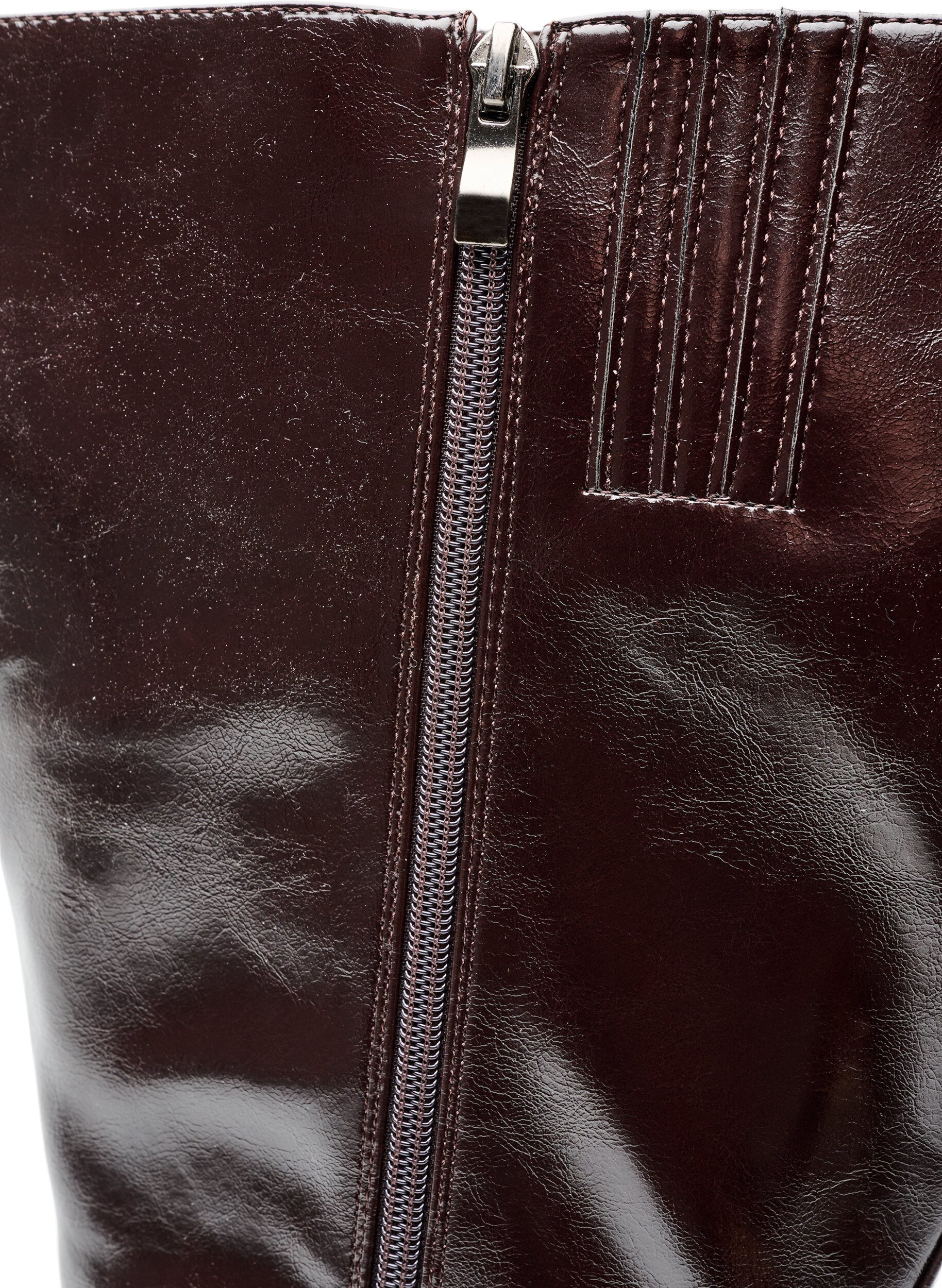 ZizziLang st&oslash;vle med let krakeleret look, Brun, Packshot image number 4