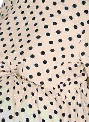 Graviditets bluse i viskose med prikker, Off White Dot, Packshot image number 2