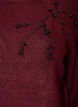 Strikbluse med perlebroderi, R&oslash;d, Packshot image number 2