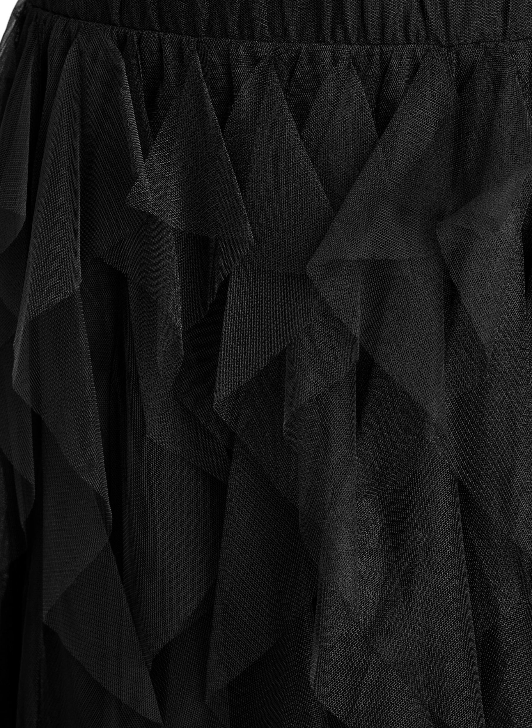 Zizzi Midi tylsk&oslash;rt med elastisk linning, Sort, Packshot image number 2