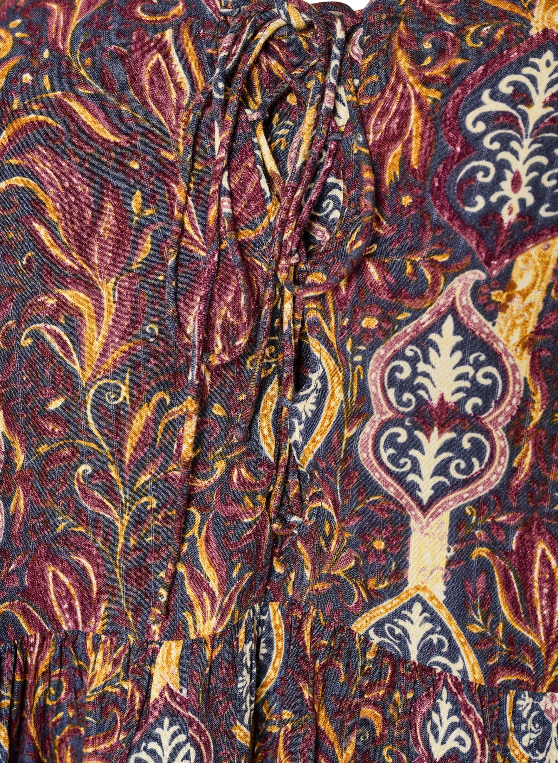 ZizziBluse med paisleyprint og sn&oslash;redetalje, Lilla, Packshot image number 2