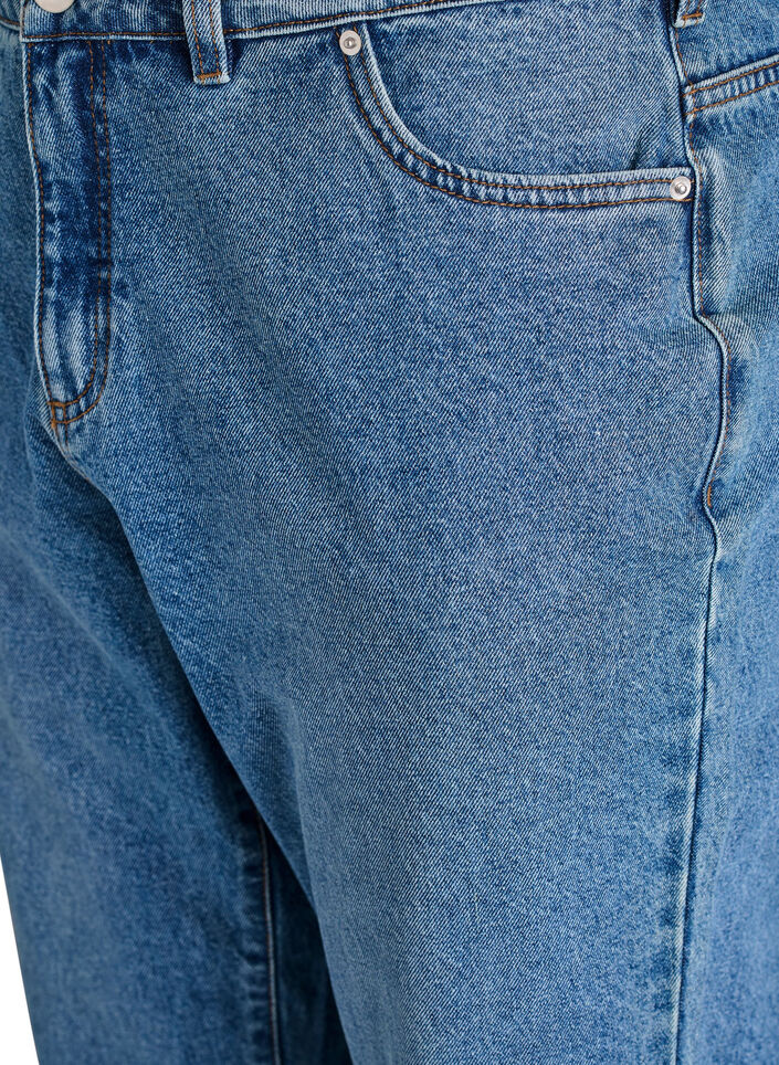 Mille mom fit jeans med h&oslash;j talje, Bl&aring;, Packshot image number 2