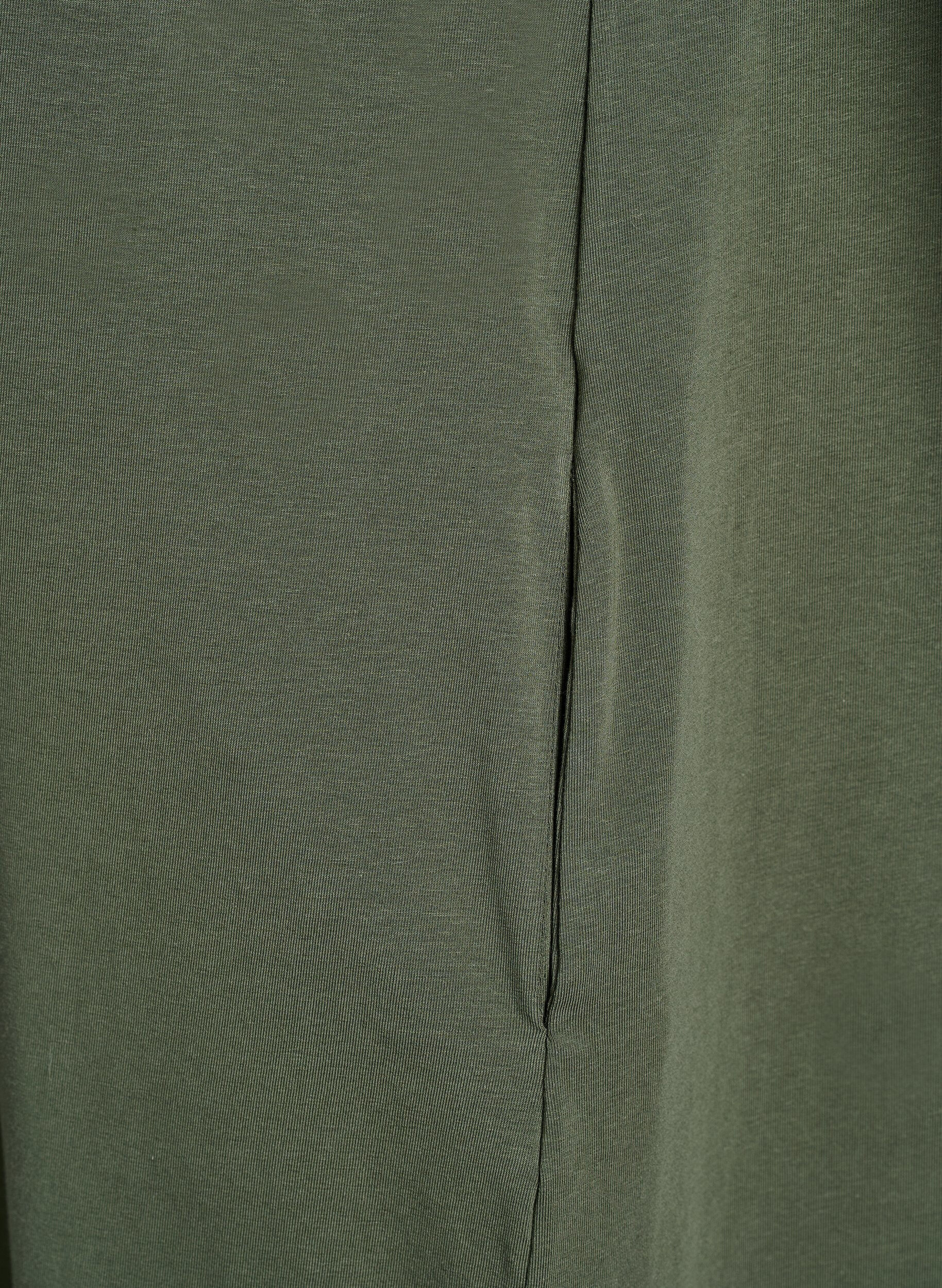 ZizziMidilang t-shirtkjole med V-hals, Gr&oslash;n, Packshot image number 4