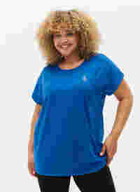 Kortærmet trænings t-shirt, Lapis Blue, Model