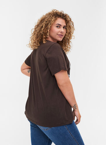 Økologisk bomulds t-shirt med tryk , Molé, Model image number 1