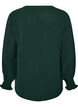 Bluse med smock manchetter og V-udsk&aelig;ring, Gr&oslash;n, Packshot image number 1