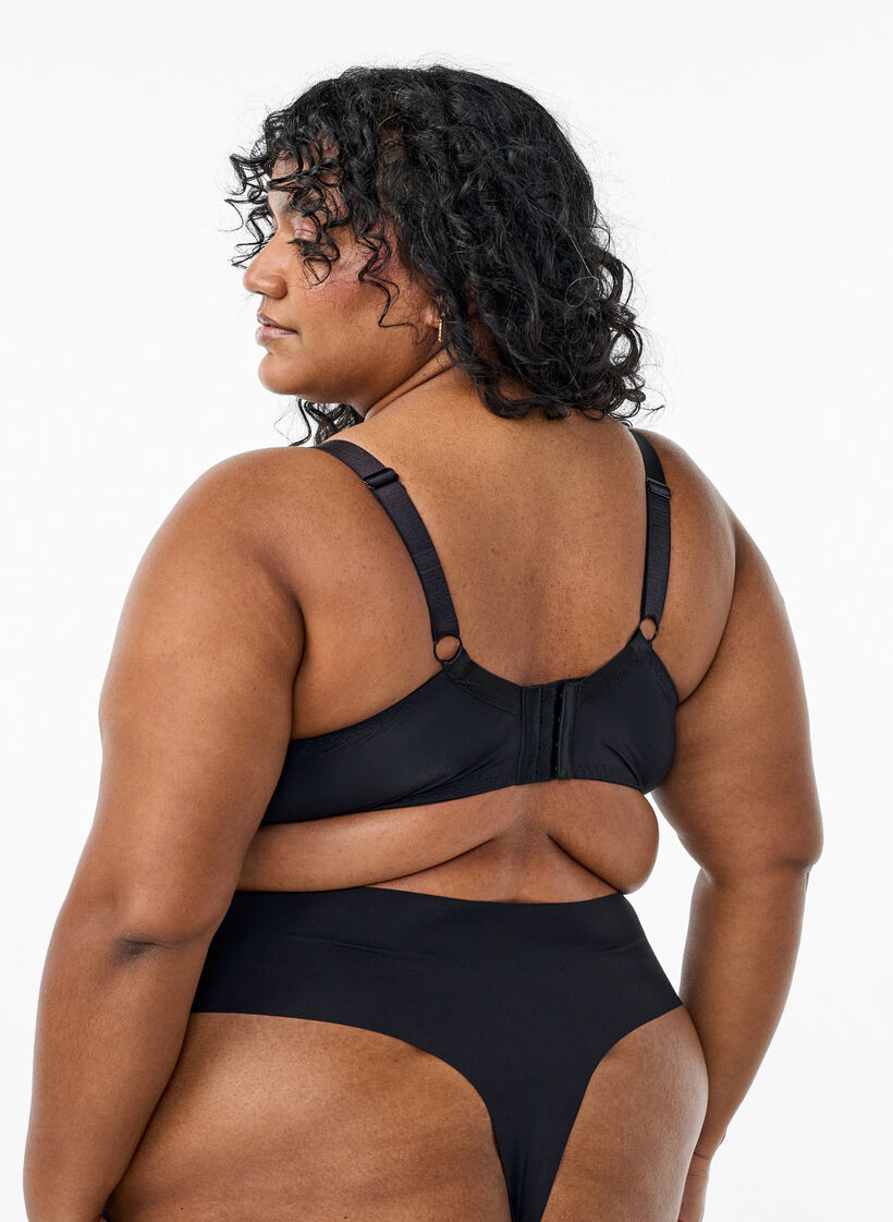 Vatteret bh med blonder, Sort, Model image number 2