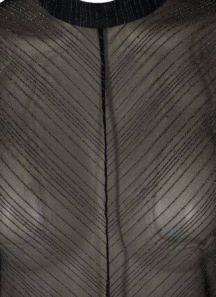 Let transparent bluse med lurex, Black w. Silver, Packshot image number 2