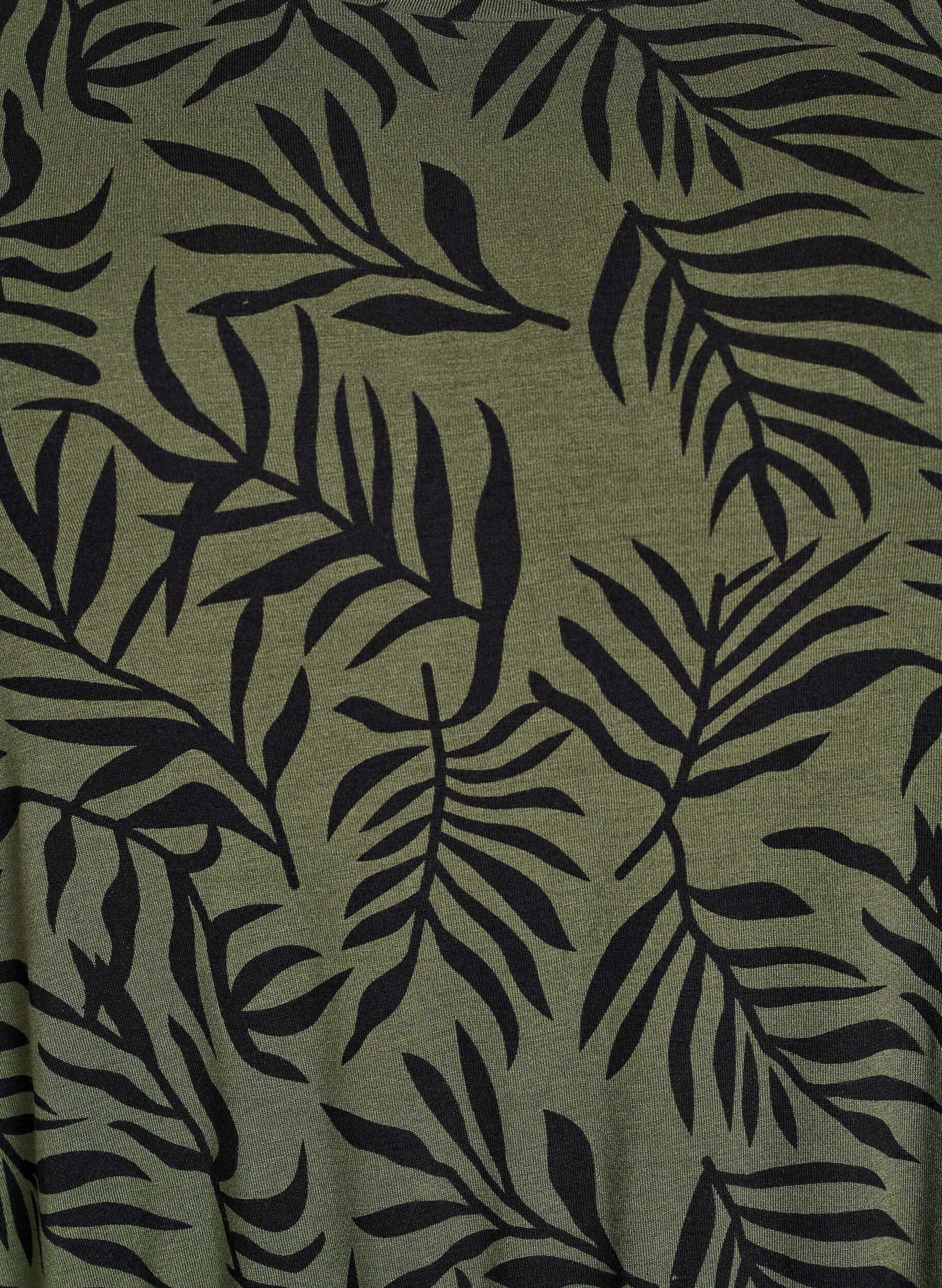 Zizzi Midilang jerseykjole med bindeb&aring;nd i taljen, Gr&oslash;n, Packshot image number 2