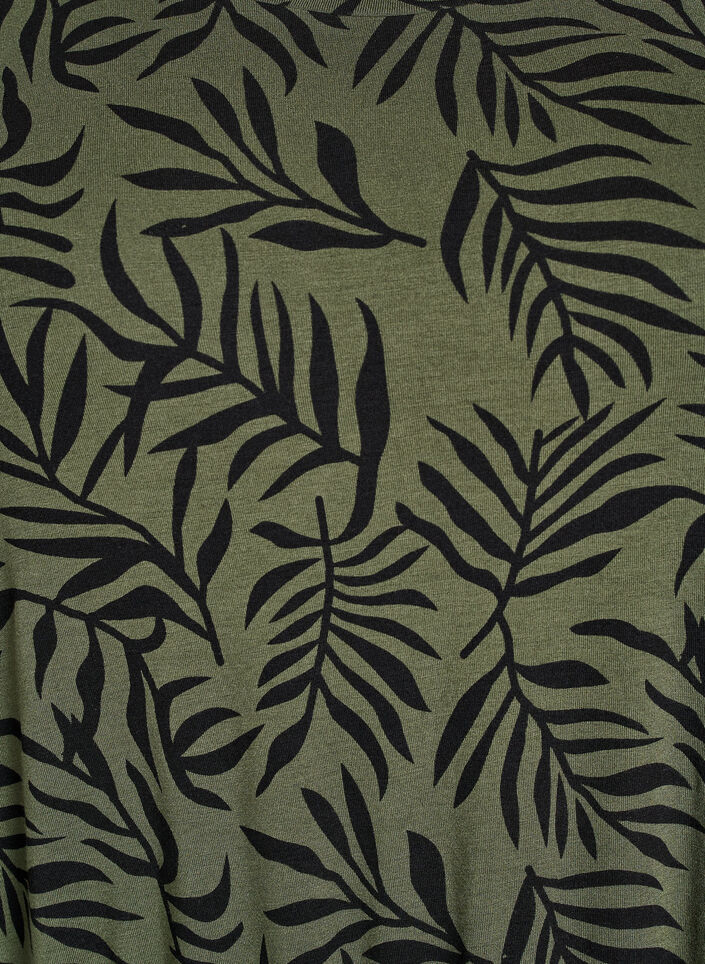 Midilang jerseykjole med bindebånd i taljen, Grøn, Packshot image number 2