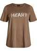 T-shirt med motiv, Brun, Packshot image number 0
