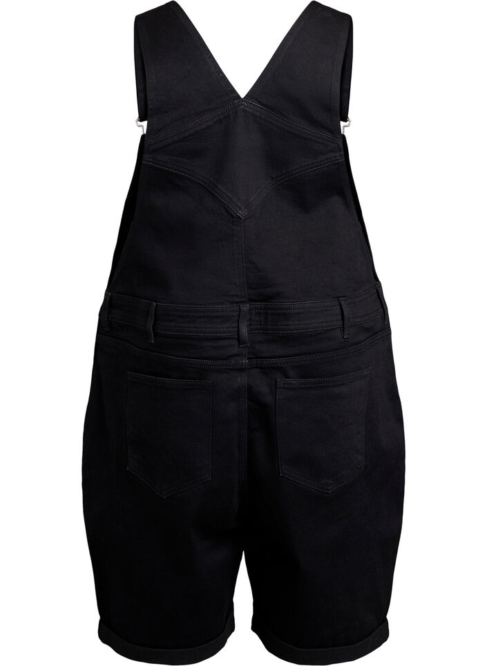 Overalls-shorts i denim, Sort, Packshot image number 1