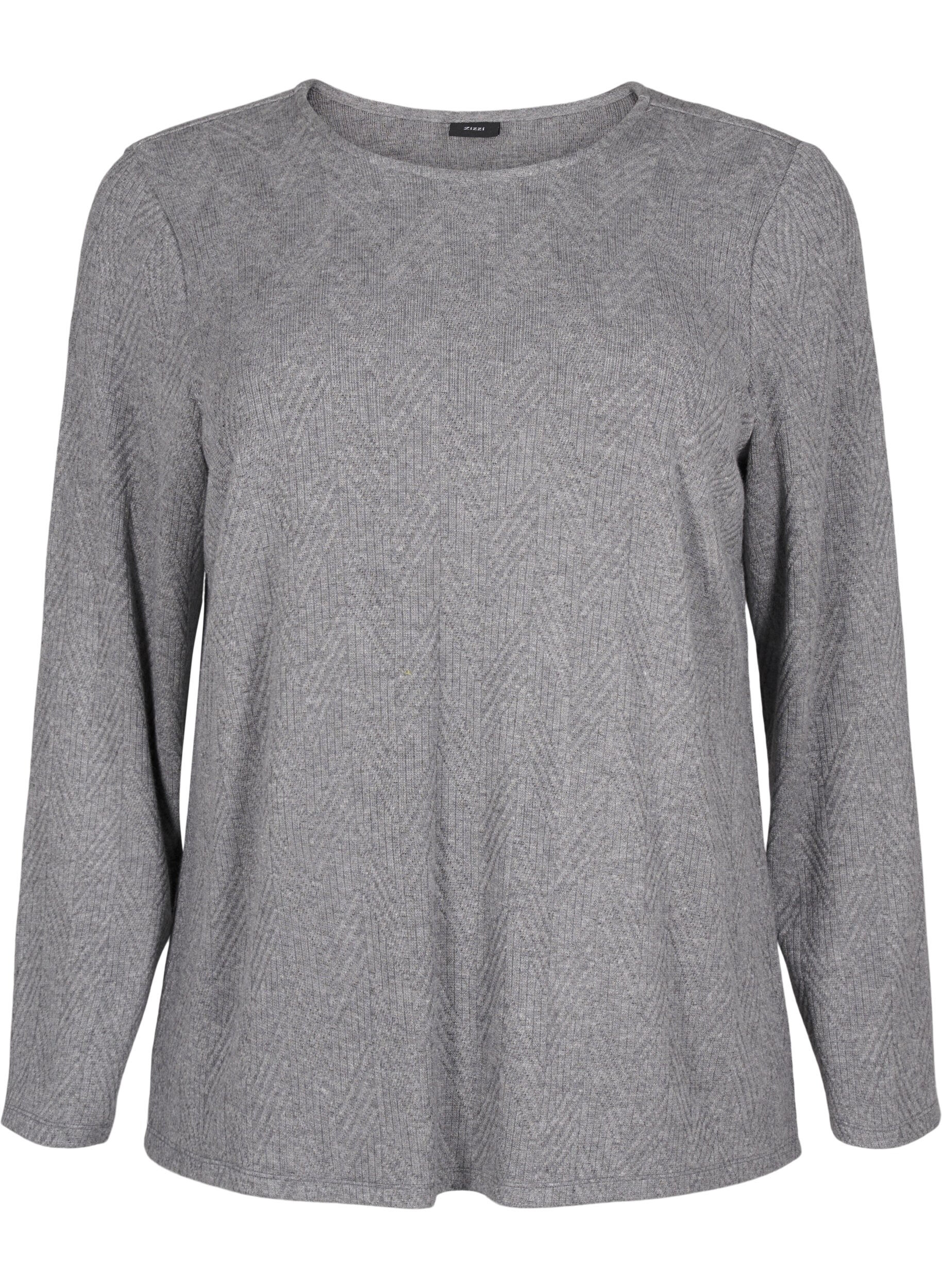 Lang&aelig;rmet bluse med m&oslash;nster