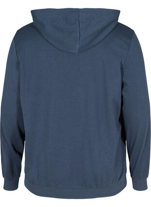 Sweatshirt med hætte og lomme, Black Iris, Packshot image number 1