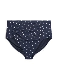 H&oslash;jtaljet bikinitrusse med prikker, Sort