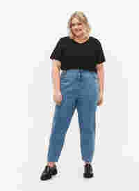 Cropped Gemma jeans med høj talje, Light blue denim, Model
