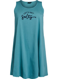 Ærmeløs kjole med A-facon, Blå