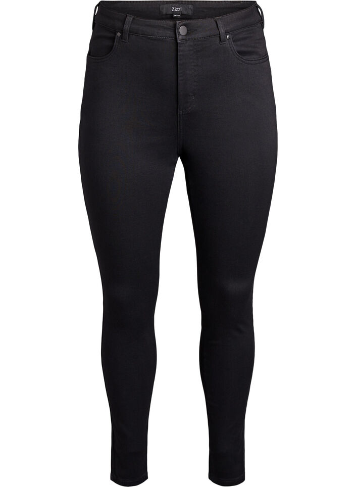 Super slim Amy jeans med h&oslash;j talje, Sort, Packshot image number 0