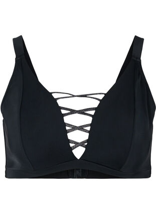Bikini overdel med string , Black, Packshot image number 0