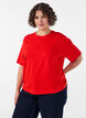 Boxy T-shirt i bomuld, R&oslash;d, Model image number 0