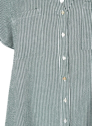 Kortærmet bomuldsskjorte med striber, Scarab Stripe, Packshot image number 2