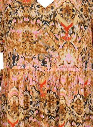 Kort kjole med v-hals og print, Colorful Ethnic, Packshot image number 2
