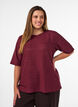 Bluse med struktur og glimmer, R&oslash;d, Model image number 0