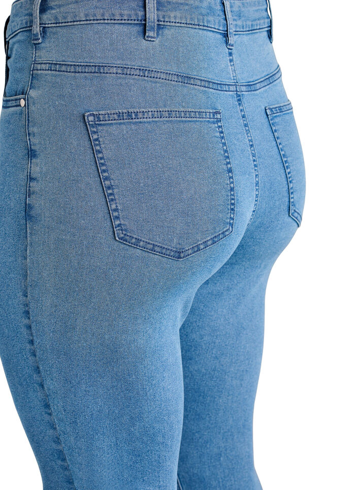 Amy jeans med h&oslash;j talje og super slim fit, Bl&aring;, Packshot image number 3