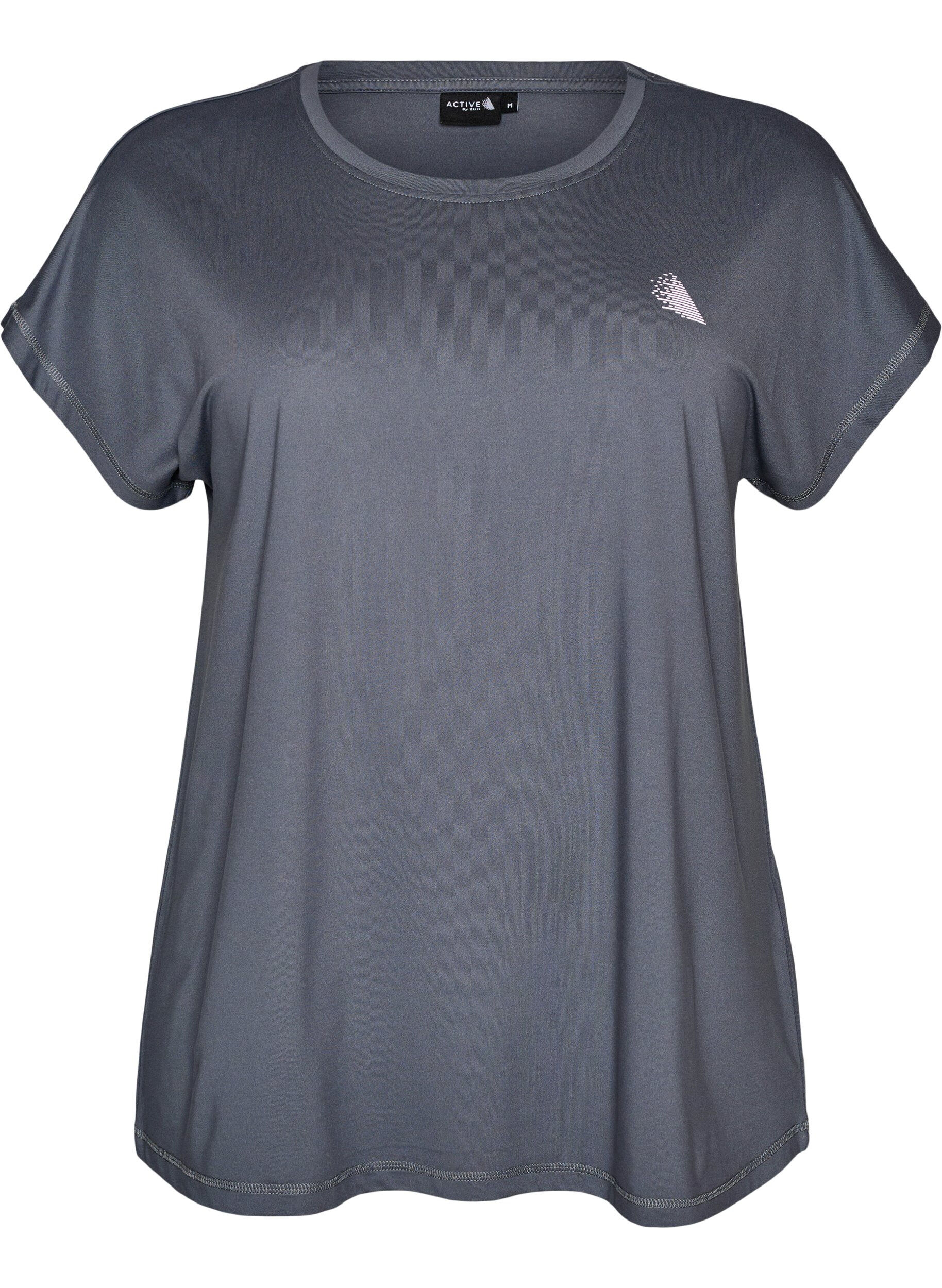 Ensfarvet tr&aelig;nings t-shirt